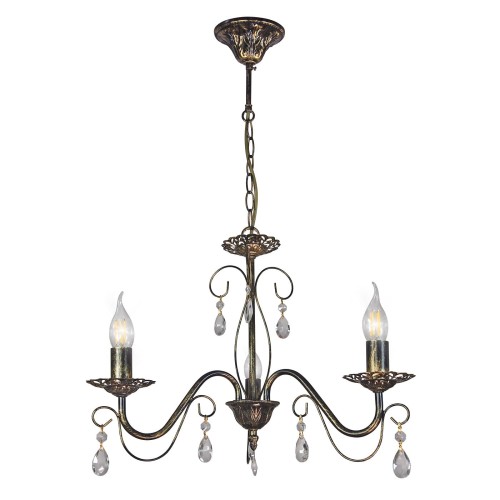 Люстра подвесная 3 ламп хрусталь Аврора S1154-3