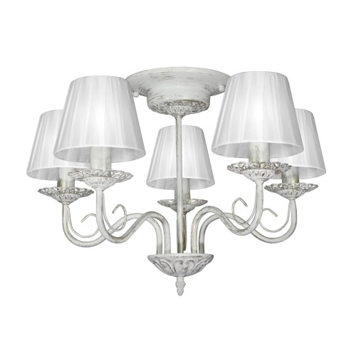 Люстра потолочная классика 5 ламп с абажурами S1171-5