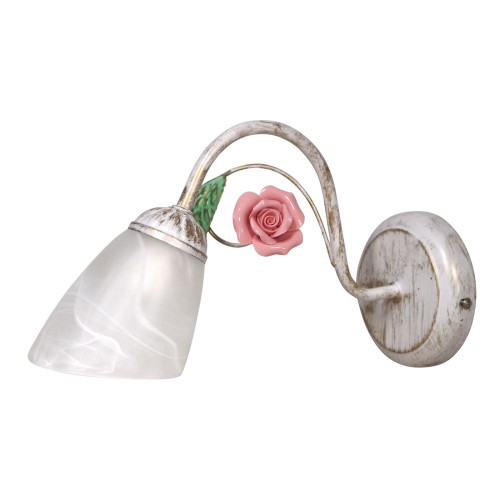 Бра стеклянные плафон с цветами классические S2248-1