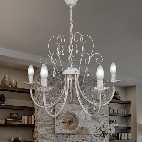 Люстра с хрусталем подвесная 5 ламп S1137-5