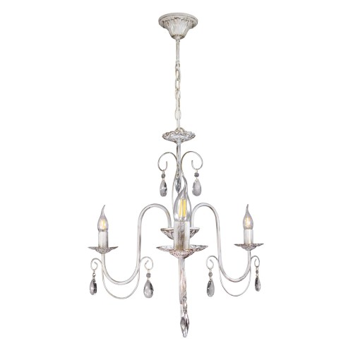 Люстра с хрустальными подвесками 3 лампы интерьер S1147-3