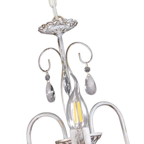 Люстра с хрустальными подвесками 3 лампы интерьер S1147-3