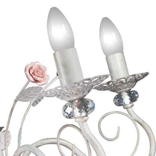 Люстра с хрусталем подвесная с цветами 5 ламп S1152-5