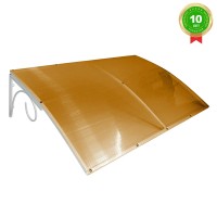 Козырёк над дверью Петрасвет S4026 Белый поликарбонат янтарный